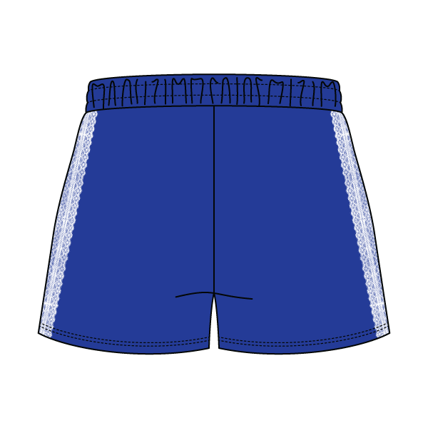 Drop Cut Sweatshorts with Binding Lace