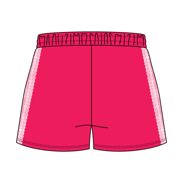 Drop Cut Sweatshorts with Binding Lace