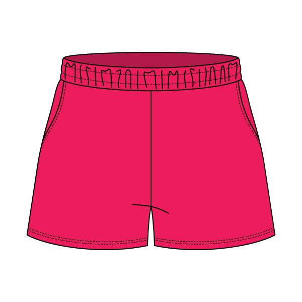 Drop Cut Sweatshorts with Binding Lace