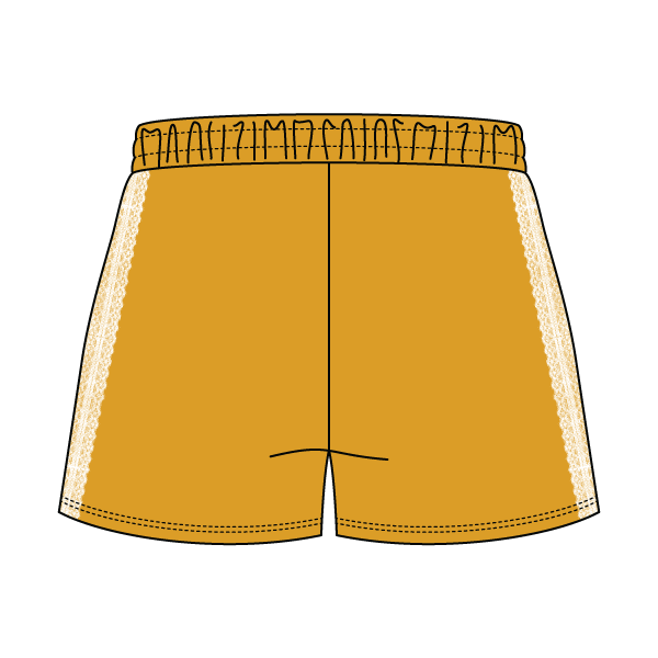 Drop Cut Sweatshorts with Binding Lace