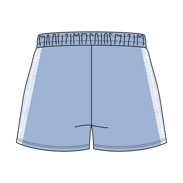 Drop Cut Sweatshorts with Binding Lace
