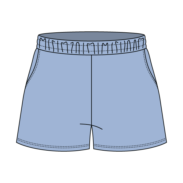 Drop Cut Sweatshorts with Binding Lace