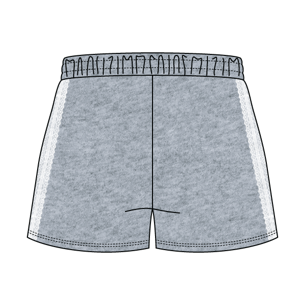 Drop Cut Sweatshorts with Binding Lace