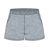 Drop Cut Sweatshorts with Binding Lace