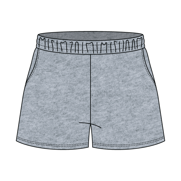 Drop Cut Sweatshorts with Binding Lace