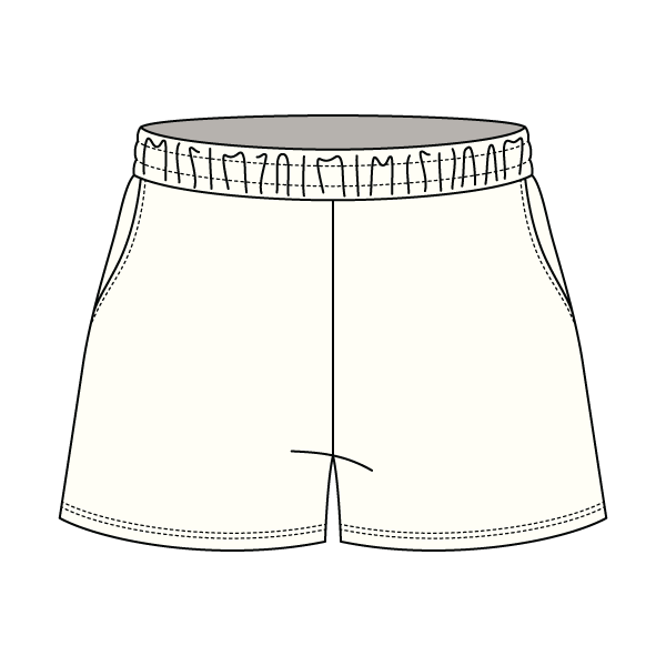 Drop Cut Sweatshorts with Binding Lace