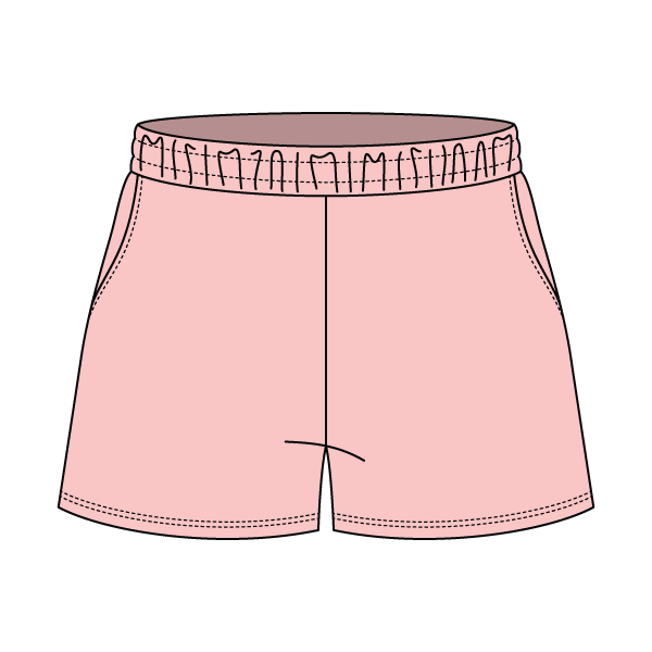 Drop Cut Sweatshorts with Binding Lace