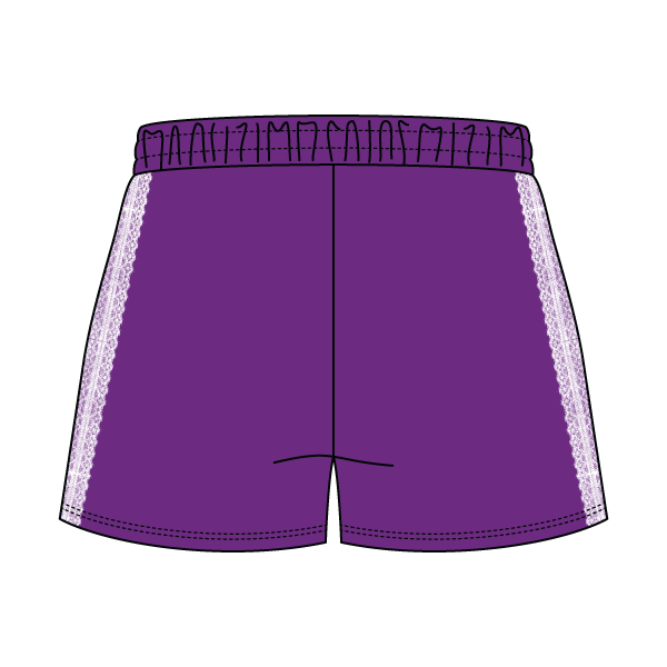 Drop Cut Sweatshorts with Binding Lace
