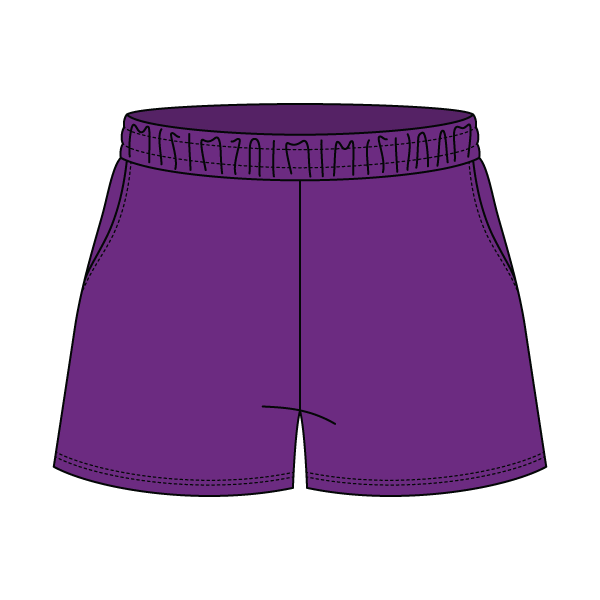Drop Cut Sweatshorts with Binding Lace