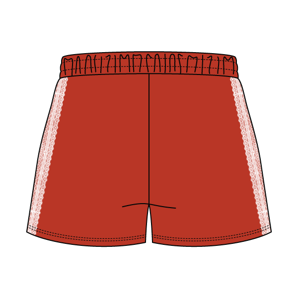 Drop Cut Sweatshorts with Binding Lace
