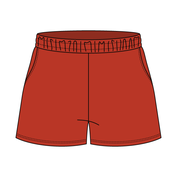 Drop Cut Sweatshorts with Binding Lace