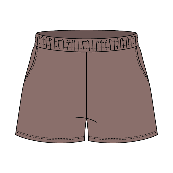 Drop Cut Sweatshorts with Binding Lace