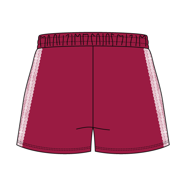 Drop Cut Sweatshorts with Binding Lace