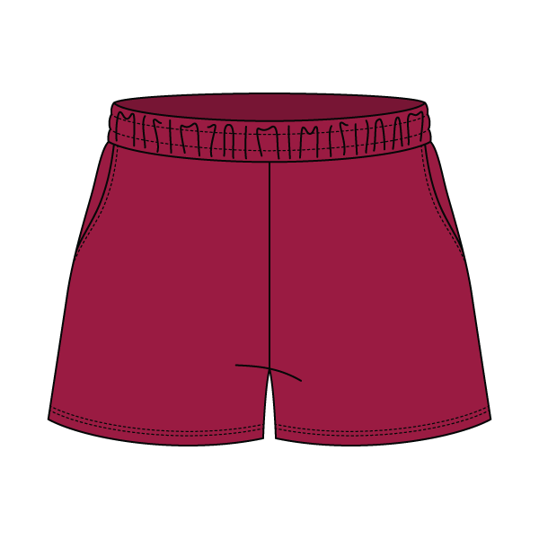 Drop Cut Sweatshorts with Binding Lace