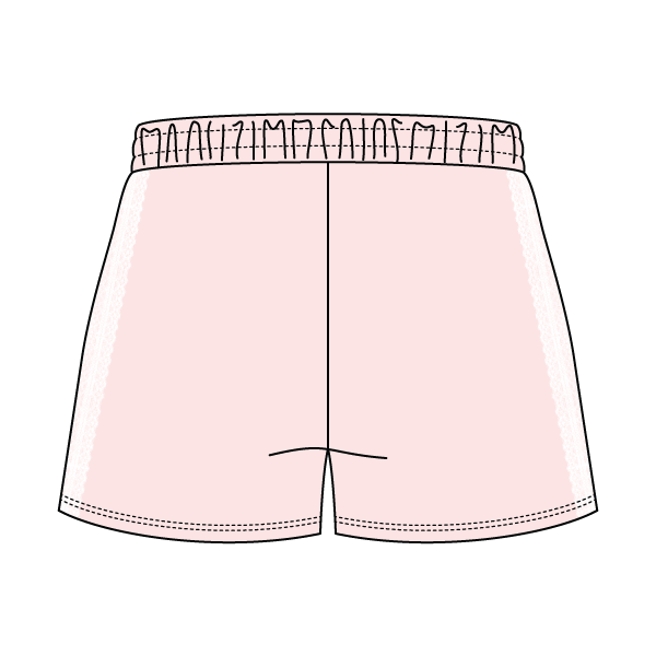 Drop Cut Sweatshorts with Binding Lace