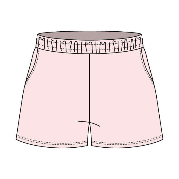 Drop Cut Sweatshorts with Binding Lace