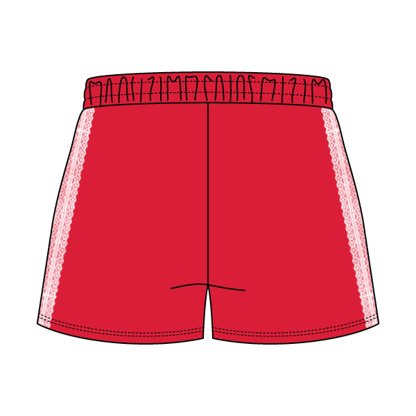 Drop Cut Sweatshorts with Binding Lace