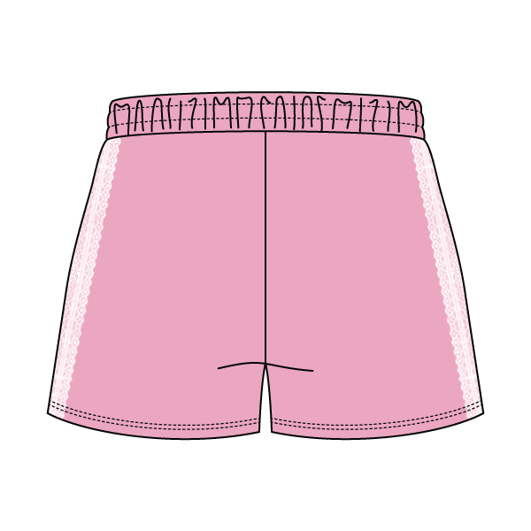 Drop Cut Sweatshorts with Binding Lace