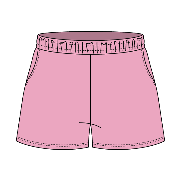 Drop Cut Sweatshorts with Binding Lace