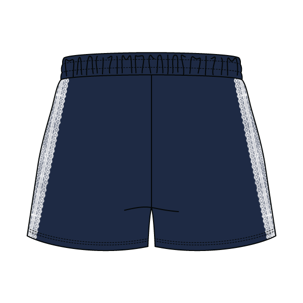 Drop Cut Sweatshorts with Binding Lace