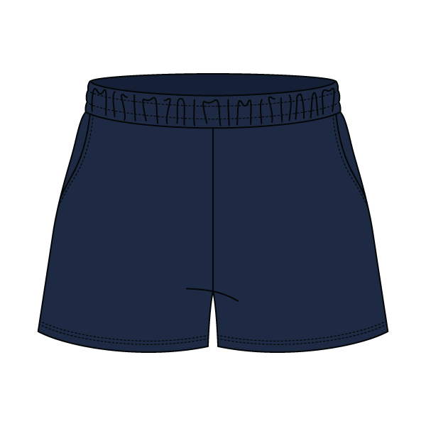 Drop Cut Sweatshorts with Binding Lace