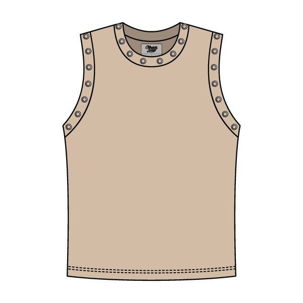High Neck Rib Grommet Tank