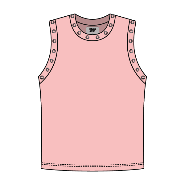 High Neck Rib Grommet Tank
