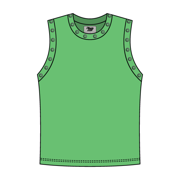 High Neck Rib Grommet Tank