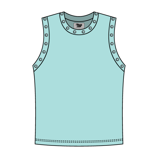 High Neck Rib Grommet Tank