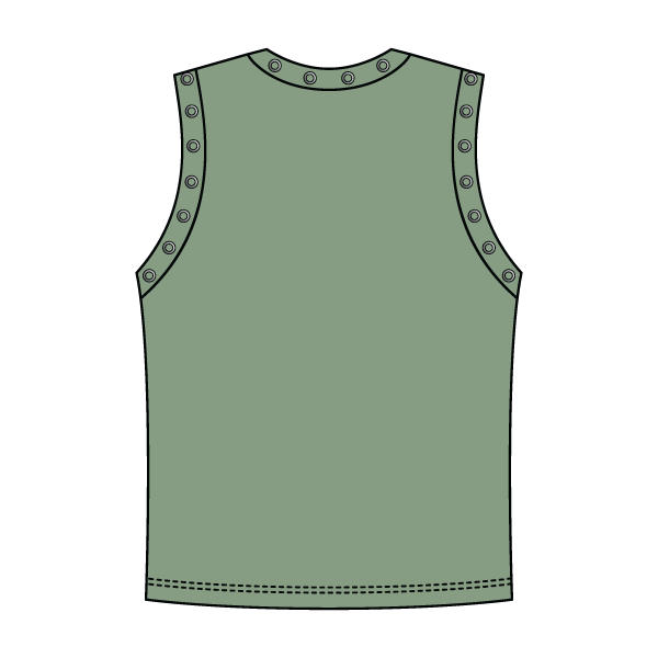 High Neck Rib Grommet Tank