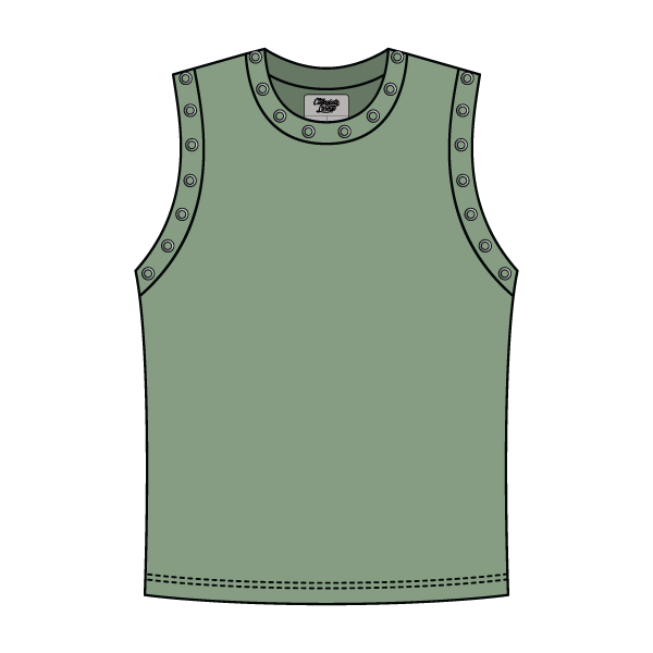 High Neck Rib Grommet Tank