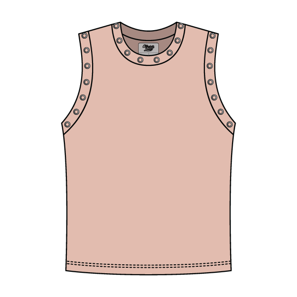 High Neck Rib Grommet Tank