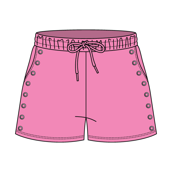 Women’s Fleece Grommet Shorts
