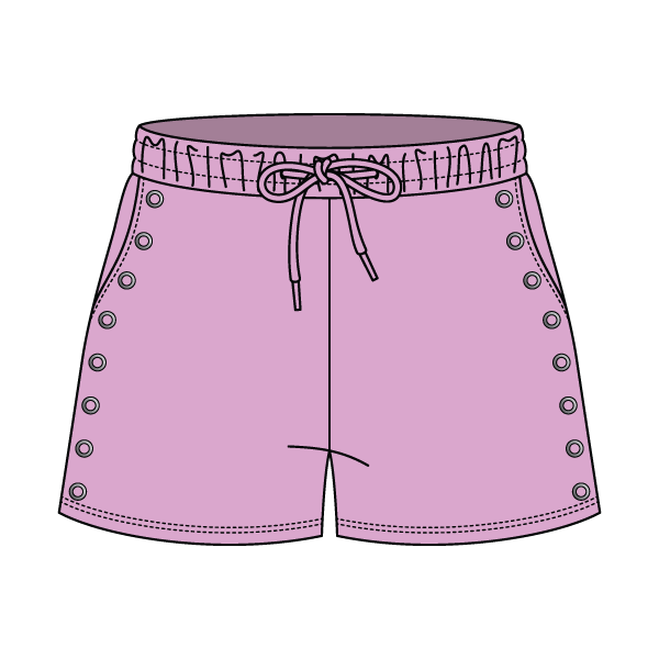 Women’s Fleece Grommet Shorts