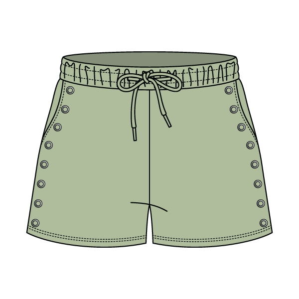 Women’s Fleece Grommet Shorts