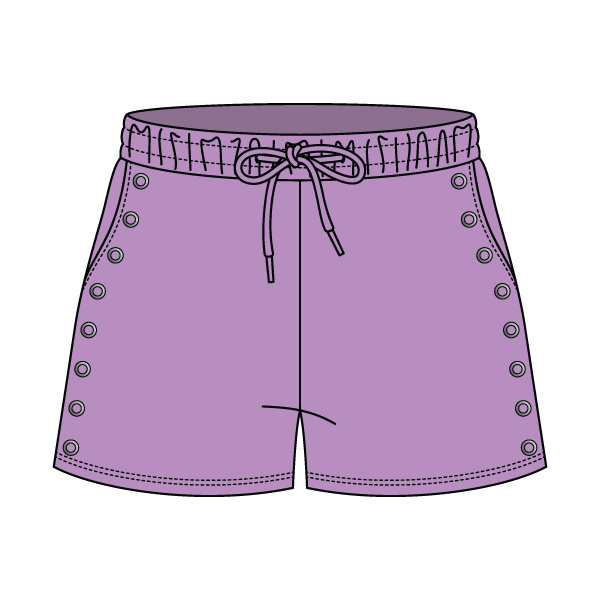 Women’s Fleece Grommet Shorts