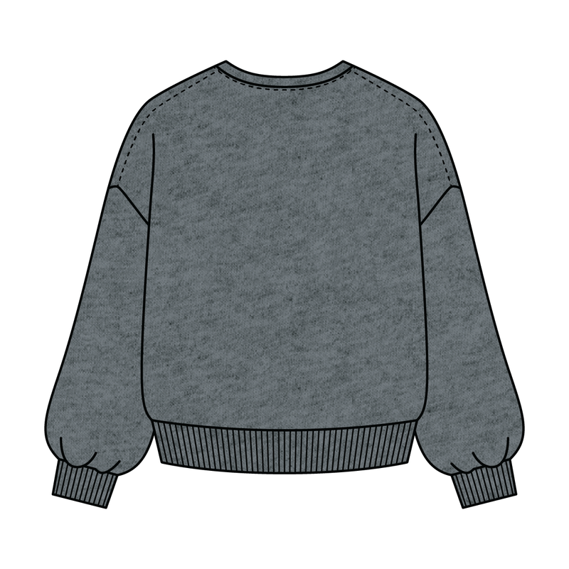 Campus Core Heavyweight Fleece Button Crewneck Sweatshirt
