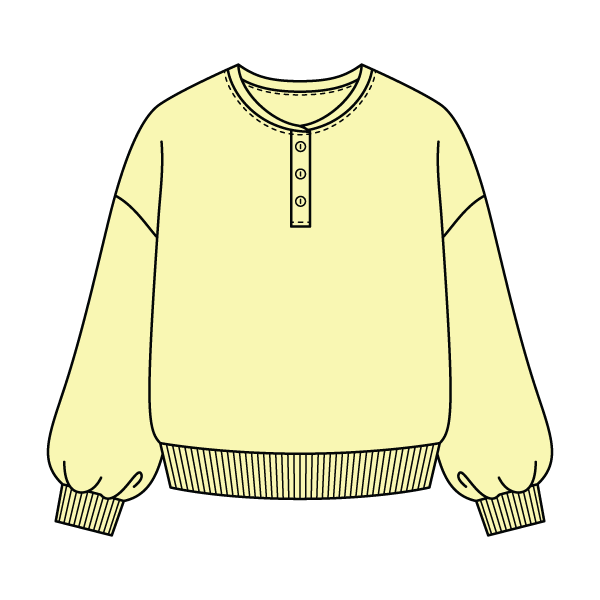 Campus Core Heavyweight Fleece Button Crewneck Sweatshirt