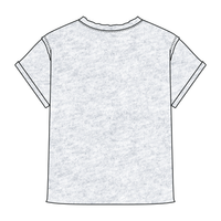 Women’s Full Length Boxy Raw Seamed T-Shirt with Cuffed Sleeves