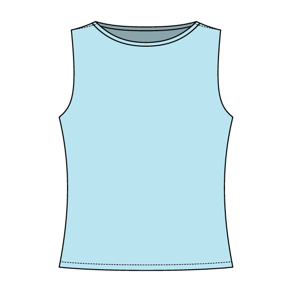 Women’s Basic Boatneck Sleeveless Top