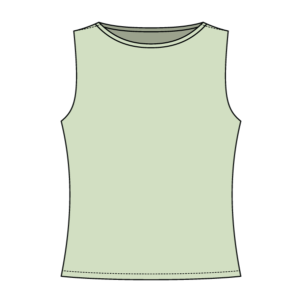 Women’s Basic Boatneck Sleeveless Top