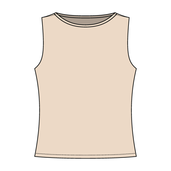 Women’s Basic Boatneck Sleeveless Top