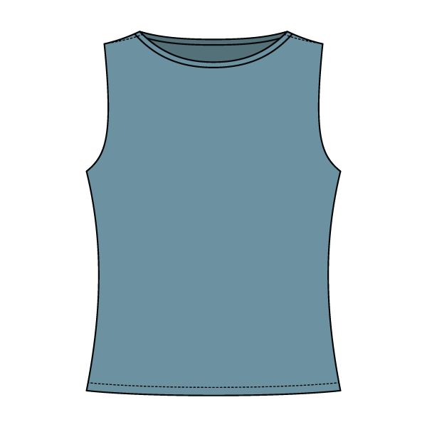 Women’s Basic Boatneck Sleeveless Top