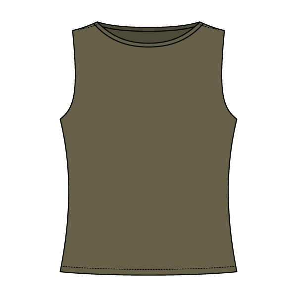 Women’s Basic Boatneck Sleeveless Top