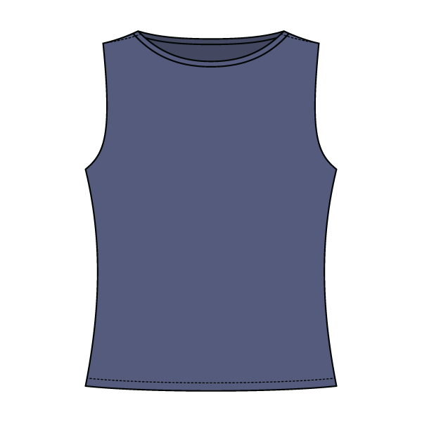 Women’s Basic Boatneck Sleeveless Top