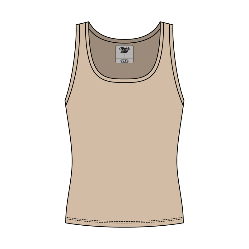 Women’s Rib Knit Fitted Scoop Tank