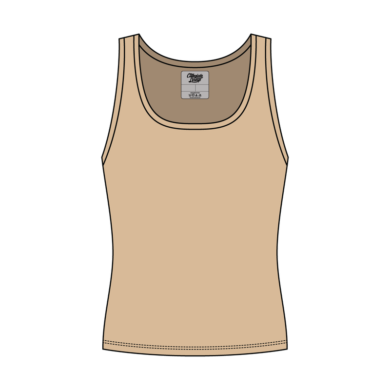 Women’s Rib Knit Fitted Scoop Tank
