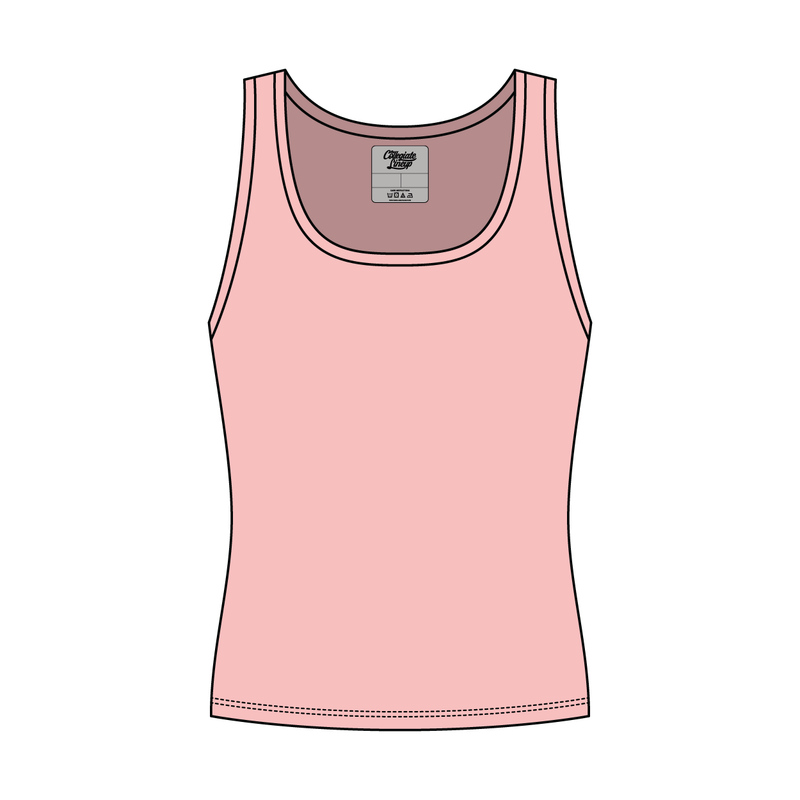 Women’s Rib Knit Fitted Scoop Tank