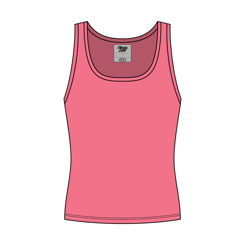Women’s Rib Knit Fitted Scoop Tank