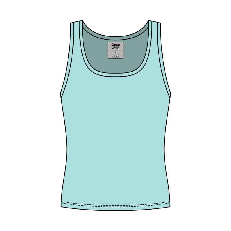 Women’s Rib Knit Fitted Scoop Tank